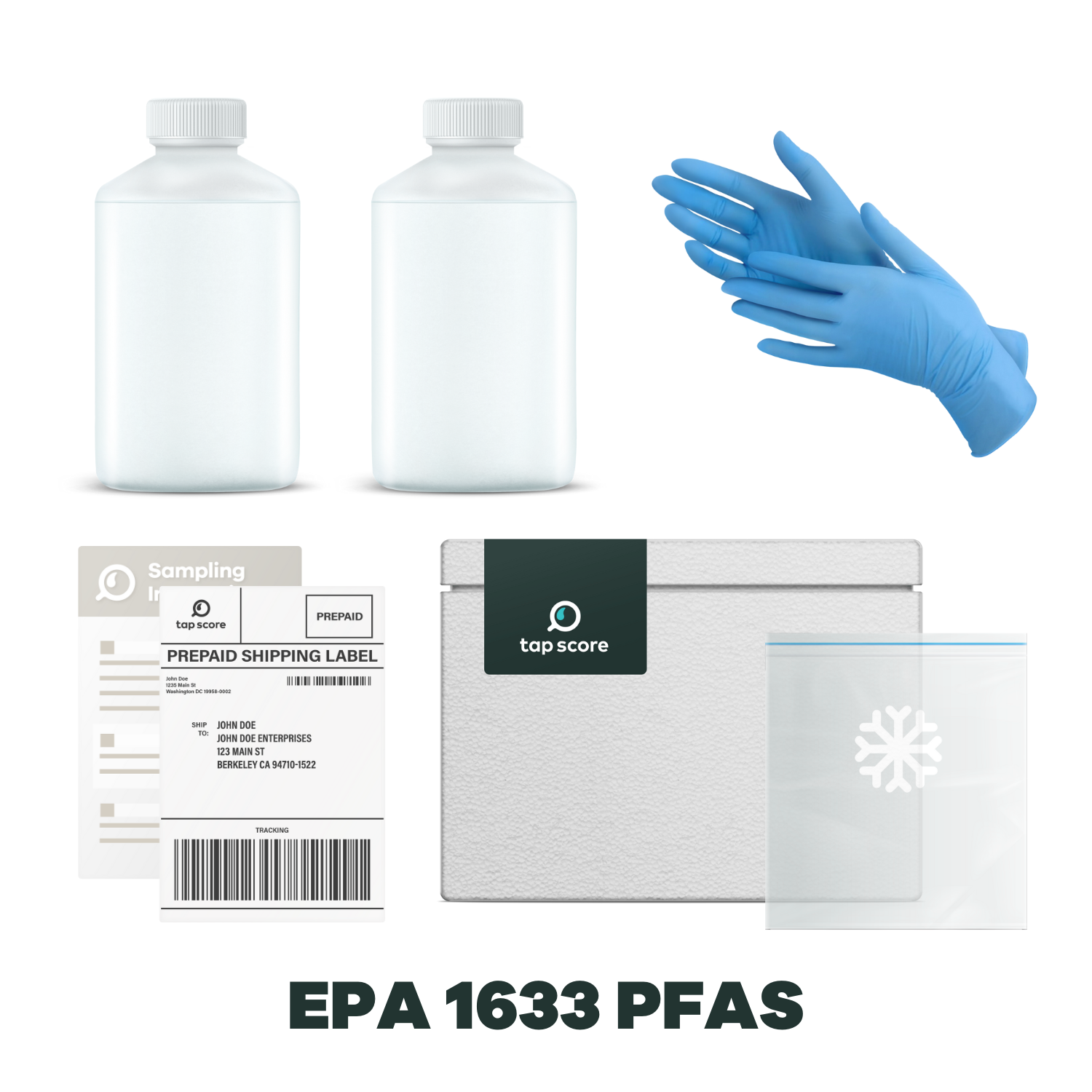 EPA 1633 PFAS Test Sampling Materials