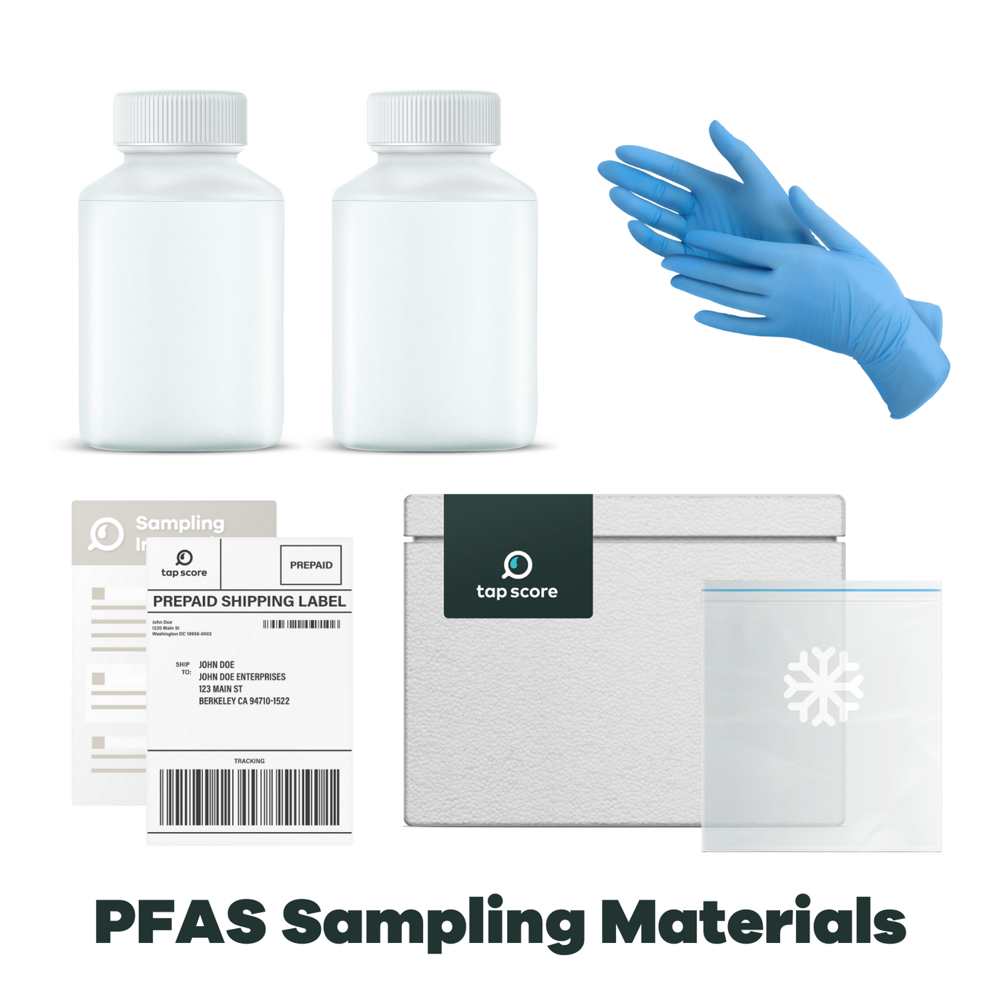 EPA 537.1 Method PFAS Sampling Materials Kit for Lab Test