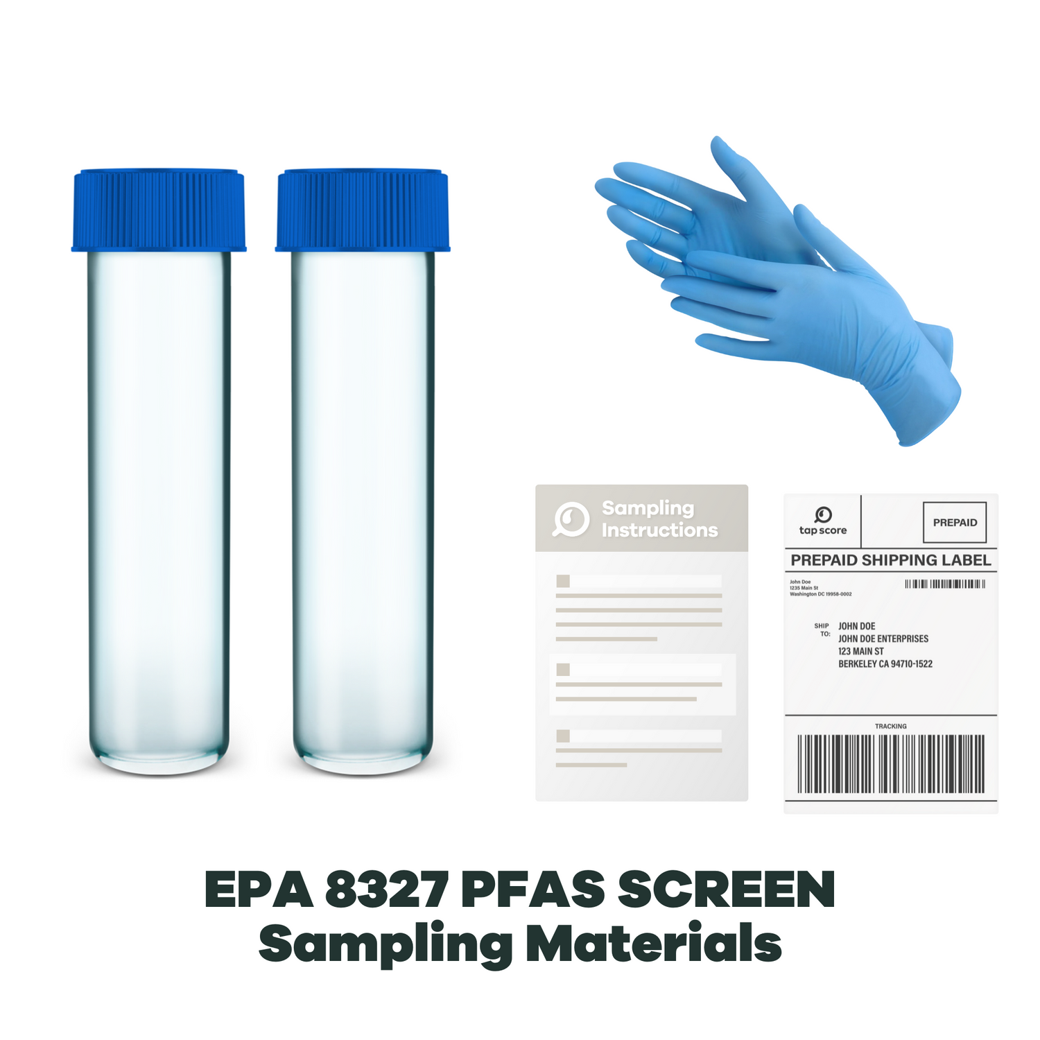 EPA 8327 PFAS Screen Lab Testing Kit - Sampling Materials