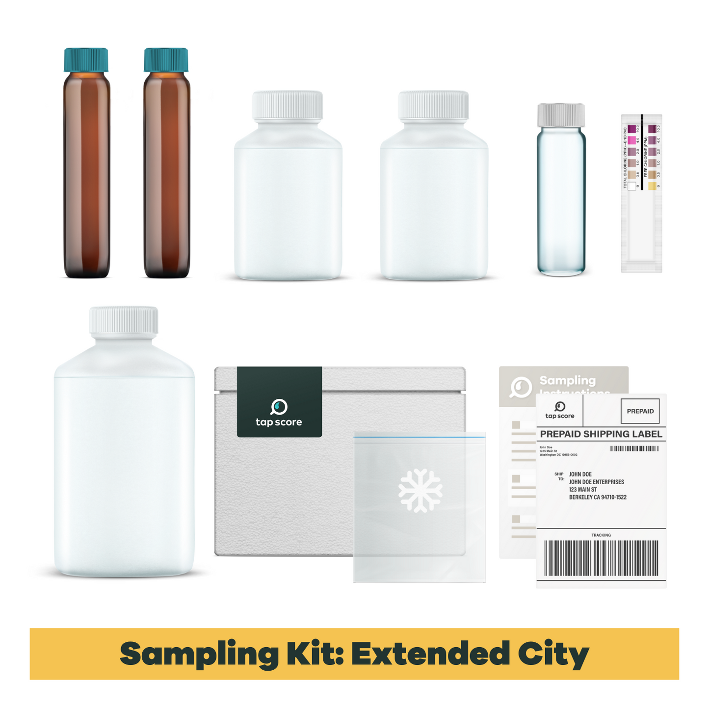 Extended City Water Test - Comprehensive Laboratory Kit 