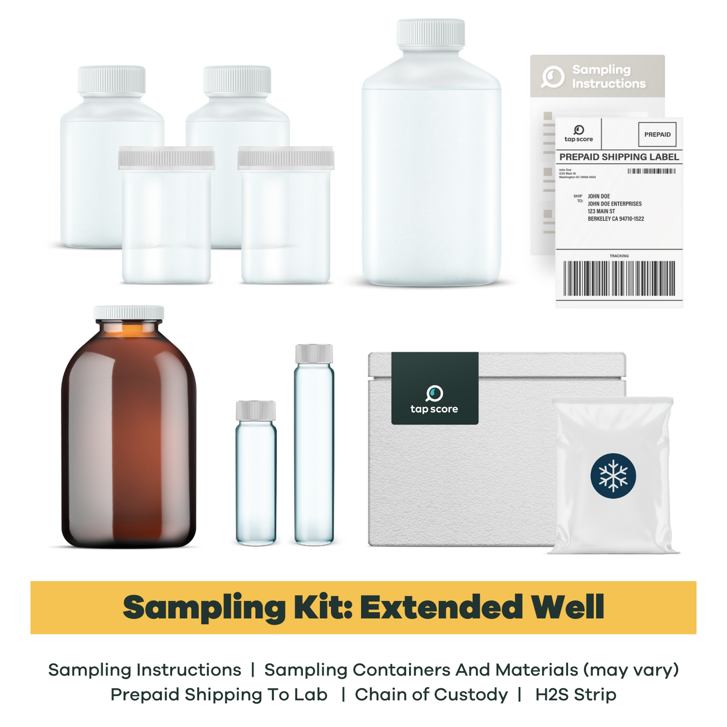 Laboratory Well Water Sampling Kit for Laboratory Testing