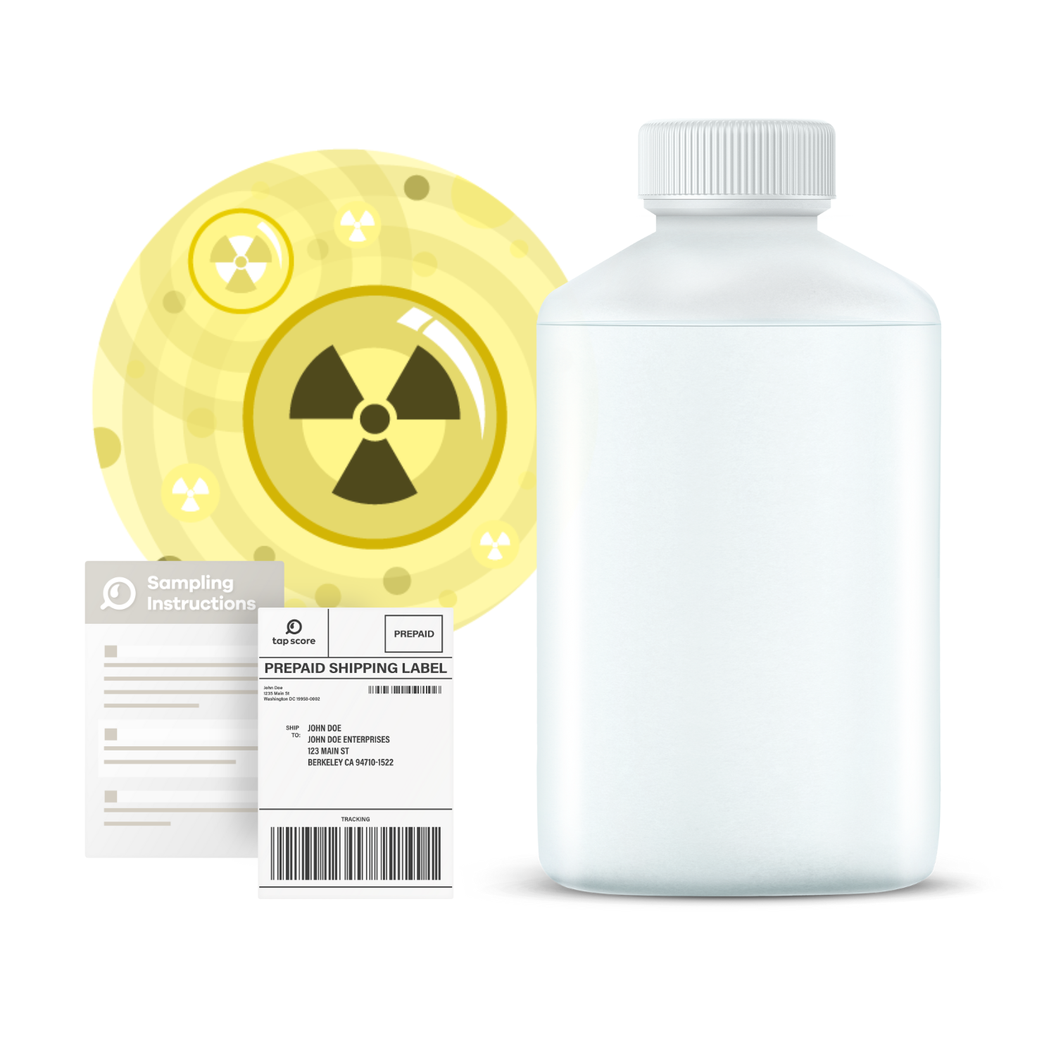 Full Radiation Water Test Kit Sampling Materials