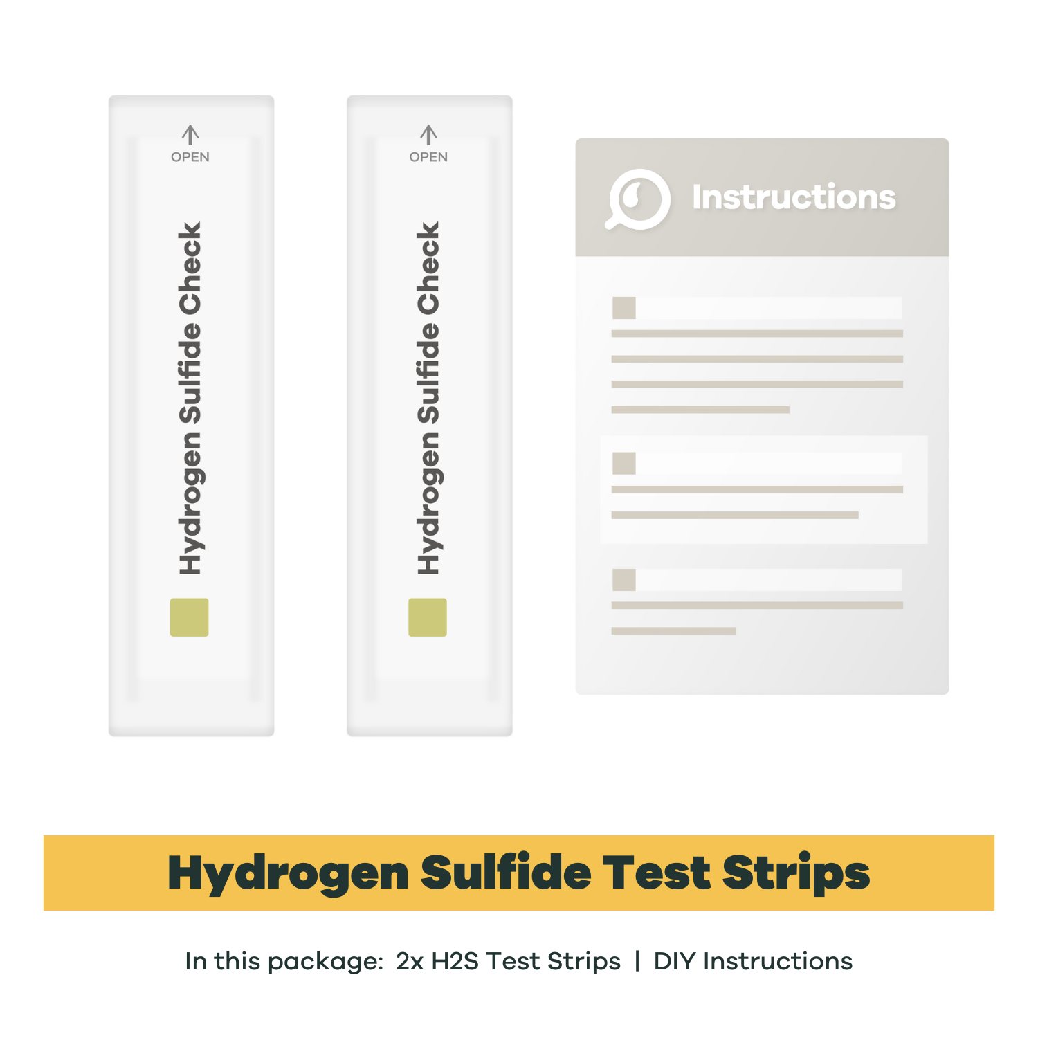 H2S Hydrogen Sulfide DIY Self Test Strips