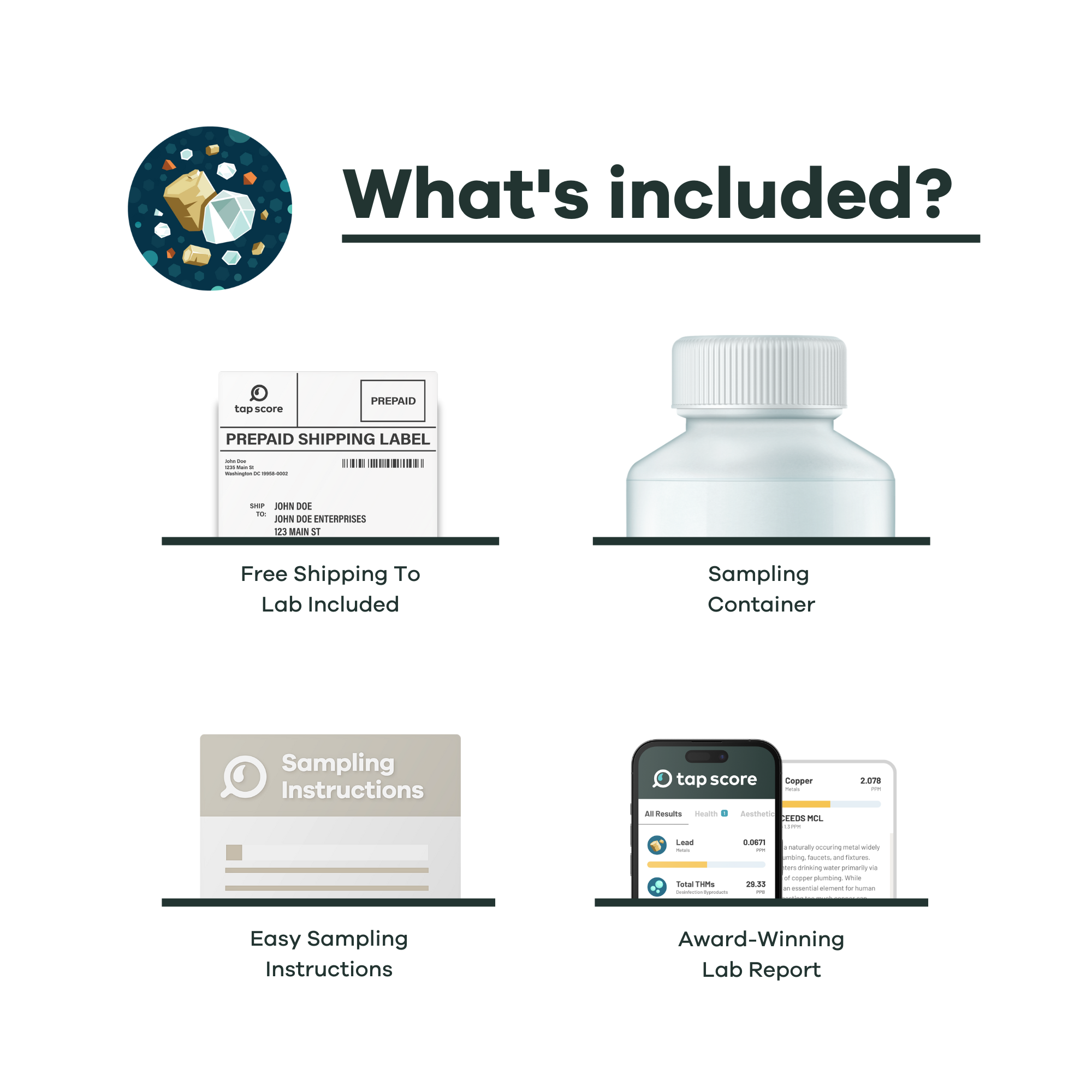 Metals and Minerals Water Test Kit | Certified Lab Analysis – Tap Score