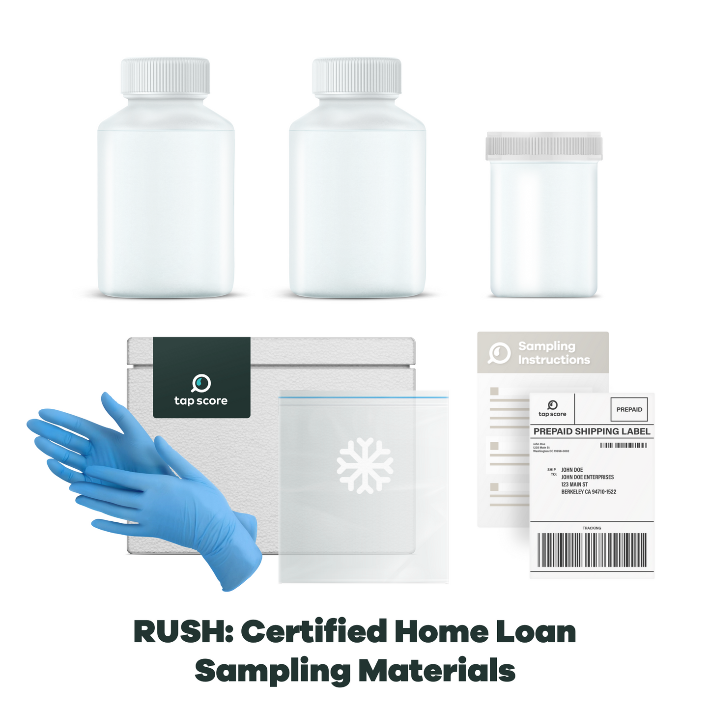 Certified Home Loan Water Test Kit Materials