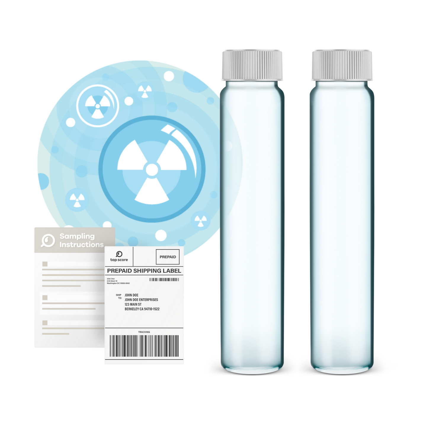 Radon Water Test Kit - Sampling Materials
