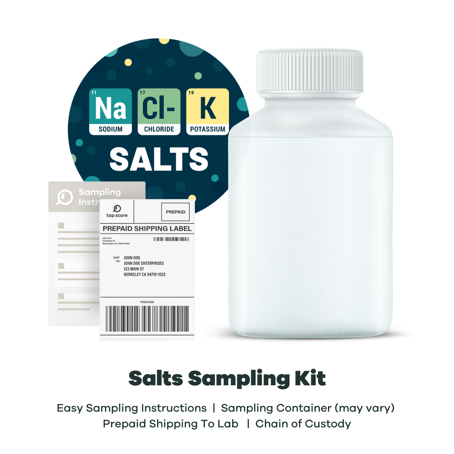 Salts Sodium Chloride Potassium in Tap Water Test Kit