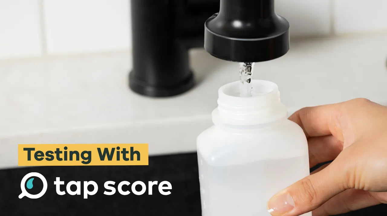 Load video: Tap Score lets you sample your water, send it to a lab and get a detailed lab report back with treatment recommendations.