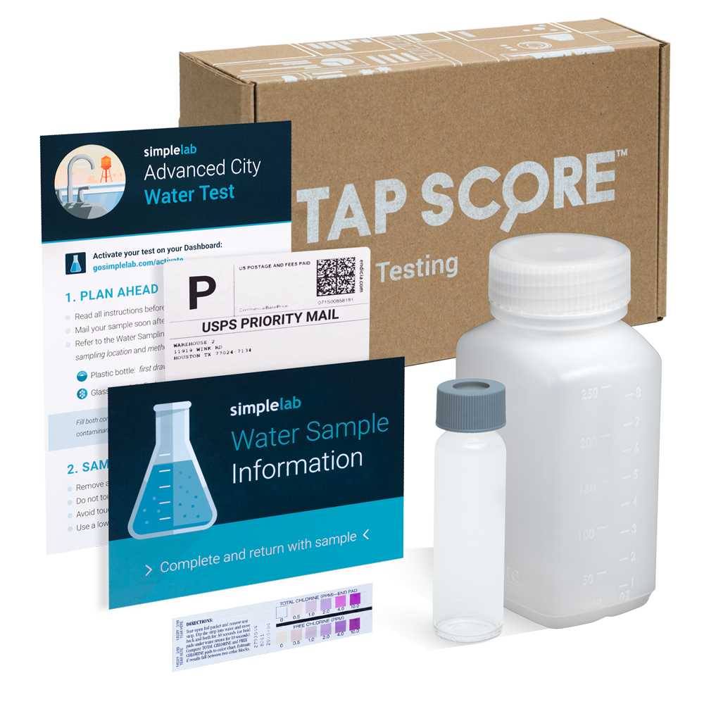 Simple Lab Water Testing Advanced City Water Test | Certified Laboratory – SimpleLab Tap Score